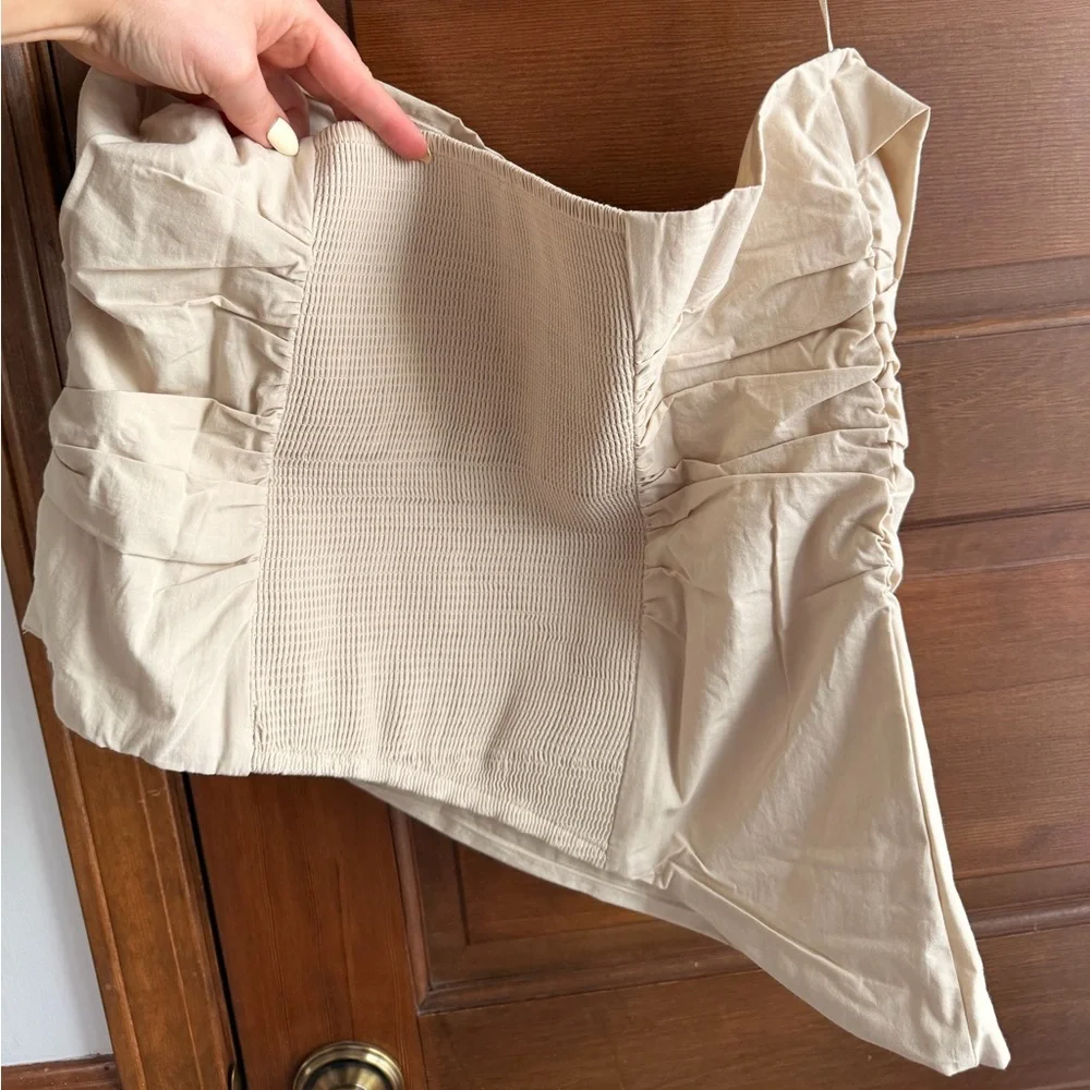 Anthropologie by Maeve Strapless Ruched Top - Picture 5 of 8